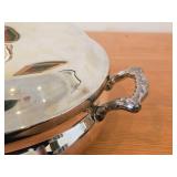 Vintage 10" 1270-grams Silverplated Covered Serving Dish by W.M. Rogers & Son #963 (round)