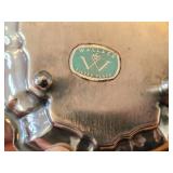 Lot of (3) 590-grams (total) Silverplated Dishwares by Wallace - 10" Plate #6543, 6-1/2" x 5" Oval Footed Scalloped Edge Dish, 6-1/2" Round Bowl