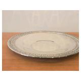 Lot of (3) 590-grams (total) Silverplated Dishwares by Wallace - 10" Plate #6543, 6-1/2" x 5" Oval Footed Scalloped Edge Dish, 6-1/2" Round Bowl