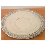 Lot of (3) 590-grams (total) Silverplated Dishwares by Wallace - 10" Plate #6543, 6-1/2" x 5" Oval Footed Scalloped Edge Dish, 6-1/2" Round Bowl