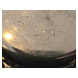 Lot of (3) Vintage 442-grams (total) Silverplated - Gorham Repousse Bonbon Bowl 5"D, Italian Coaster 4"D, F.B. Rogers Monteith Pedestal Bowl w/ Ring Handles 5" x 3-1/2"