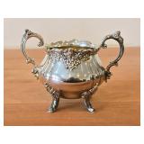 4" 300-grams Silverplated Sugar Bowl by Wallace / Baroque style / #233