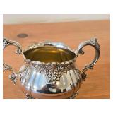 4" 300-grams Silverplated Sugar Bowl by Wallace / Baroque style / #233