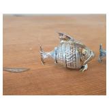 Vintage 59-grams (total) Fish theme Sterling Silver Salt and Pepper Shakers