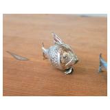 Vintage 59-grams (total) Fish theme Sterling Silver Salt and Pepper Shakers