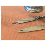 Vintage 423-grams (total) Silverplated Set of 12 Fruit Knives (Late 19th Century / Early 20th Century) with Decorative Stand