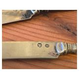 Vintage 423-grams (total) Silverplated Set of 12 Fruit Knives (Late 19th Century / Early 20th Century) with Decorative Stand