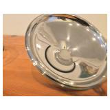 Vintage 1905-grams (total) Vintage Silverplated Casserole Serving Dish Frame 10"D, Silverplated Chafing Dish Lid 10"D, Silverplated 9"D Meat Dome / Clouche