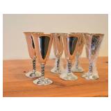 Lot of (6) Vintage 7" 1088-grams (total) Silverplated Goblets by Roma SL (Spain)