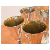 Lot of (6) Vintage 7" 1088-grams (total) Silverplated Goblets by Roma SL (Spain)