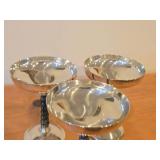 Lot of (3) Vintage 5 3/4" 687-grams (total) Silverplated Champagne Coupes / Goblets by Roma SL (Spain)