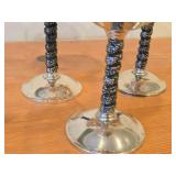 Lot of (3) Vintage 5 3/4" 687-grams (total) Silverplated Champagne Coupes / Goblets by Roma SL (Spain)