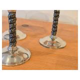 Lot of (3) Vintage 5 3/4" 687-grams (total) Silverplated Champagne Coupes / Goblets by Roma SL (Spain)
