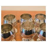 Lot of (6) Vintage 4" 765-grams (total) Silverplated Wine Goblets by Roma SL (Spain)