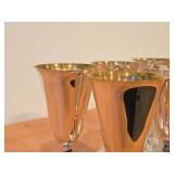 Lot of (6) Vintage 7" 1088-grams (total) Silverplated Goblets by Roma SL (Spain)