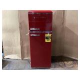 Galanz 22 in. 7.6 cu. ft. Retro Top Freezer Refrigerator, Hot Rod Red, Energy Star Model # GLRF76TMRDER2