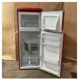 Galanz 22 in. 7.6 cu. ft. Retro Top Freezer Refrigerator, Hot Rod Red, Energy Star Model # GLRF76TMRDER2