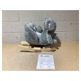 Qaba Kids Ride-On Rocking Horse, Koala-shaped Rocker with Realistic Sounds for Children 18-36 Months, Gray