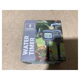 Insoma 2-Zone Water Timer Brass Inlet/Outlet, Programmable Outdoor Hose Faucet Timers with Auto/Manual Modes + Rain Delay, Waterproof Sprinkler Timer for Garden, Lawn, Yard, Pool | Save Water & Money 