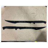 Hero Edge Stainless Ninja Knife K-1020-16-BK 2 Pack