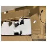 Tangkula 3-Piece Vintage Metal Base Table and Floor Lamp Set, Modern Lamp Set with Fabric Shade for Living Room, Bedroom - Matt Black Finish