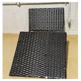 Costway 4 Piece Patio Rattan Conversation Set, Orange