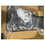 Aosom 24V 7.5 MPH Electric Go Kart with Adjustable Seat, Slow Start, White (Used, Missing Wheels & Hardware)