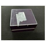 CHARRIOL White Topaz Two-Tone Circle Cable Drop Earrings in PVD Stainless Steel and Rose Gold-Tone