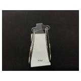 MCYS Diamond-Cut Oval Hoop Earrings in 14k White Gold Vermeil, 2-3/4" (Right Hoop Has Small Dent)