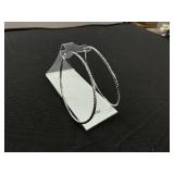 MCYS Diamond-Cut Oval Hoop Earrings in 14k White Gold Vermeil, 2-3/4" (Right Hoop Has Small Dent)