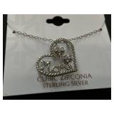 GIANI BERNINI Cubic Zirconia Sterling Silver Mom Heart Necklace