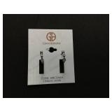 GIANI BERNINI Huggie Hoops Cubic Zirconia Sterling Silver (Used, Needs Cleaning)