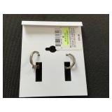 GIANI BERNINI Huggie Hoops Cubic Zirconia Sterling Silver (Used, Needs Cleaning)