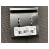 Givenchy Silver-Tone Crystal Double Clear Stone Drop Earrings Cubic Zirconia