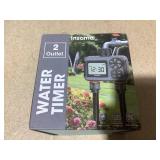 Insoma 2-Zone Sprinkler Timer, Programmable Garden Hose Timer with Auto/Manual/Rain Delay Modes  Water-Saving Irrigation Controller for Lawn, Yard & Drip Systems Waterproof Design & Easy Setup