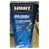 HART 40V 12" String Trimmer & Blower Combo Kit (1) 4.0Ah Battery (1) Charger (Used)