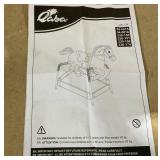 Qaba Spring Rocking Horse, Kids Ride on Horse, Plush Horse Ride-on w/ Sounds & Foot Stirrups for Kids 3-8 Years, Brown (1 Wooden Handle Broken)