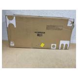 Costway KC58562GR Button Tufted Fabric Upholstered Wooden Dining Chair with High Curved Back, Gray - Set of 2