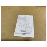 Costway KC58562GR Button Tufted Fabric Upholstered Wooden Dining Chair with High Curved Back, Gray - Set of 2