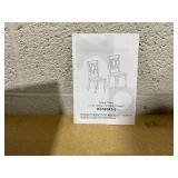 Costway Set of 2 Wooden Farmhouse Kitchen Chairs with Rubber Wood Seat