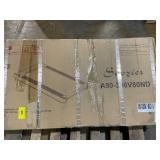 Soozier Under Desk Treadmill, 2.5HP Portable Walking Pad with Bluetooth Speaker, Wheels, Remote Control, LED Display, 265 lbs. Weight Capacity, for Home Gym Office, Wood Look