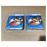 LOT OF 2 Bluescape Inflatable Unicorn Donut Swim Tube Pool Float, Multicolor, for Kids and Adults Over 3ft Wide