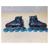 Roller Derby Custom Adult In-Fit Skates - Blue/Black 9-12: Adjustable, Padded Boot Shaft