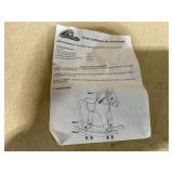 Qaba Kids Ride on Rocking Horse Toddler Plush Toy with Realistic Sounds and Swinging Tail for 3 Years Old Children (Missing Handles)