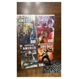 Captain America Marvel Comic Book Lot, 4 Comics