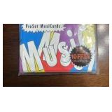Pro Set Music Cards Album and 10 Music Cards, Sealed 1991