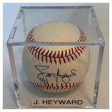 Jason Heyward Autographed Baseball - Official MLB Ball in Acrylic Display Case