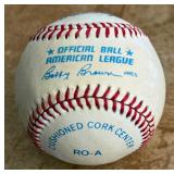 Kent Hrbek Signed Baseball Rawlings OALB Brown Ball Minnesota Twins