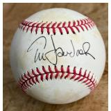 Tim Laudner Signed Baseball Rawlings OALB Brown Ball Minnesota Twins