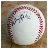 Don and Damon Buford Signed Baseball Rawlings OALB Brown Ball